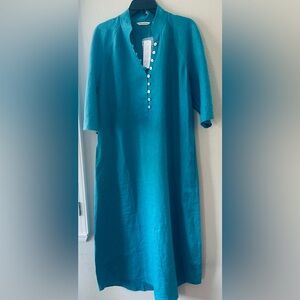 Soft Surroundings Teal Maxi Dress